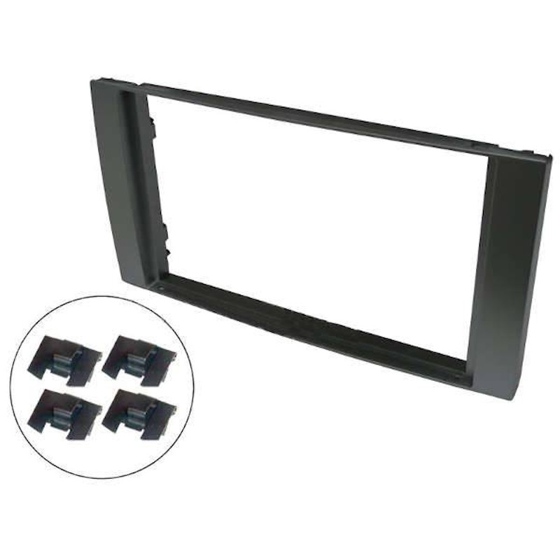Marco 2 DIN color negro Compatible con: FORD Focus C-Max 2003-2010 -/Galaxy hasta 07 / Focus (II) 2005-2007 / Fiesta 2006-2009 / S-Max 2006-2010 / Fusion 2006- / Transit 2006- / Kuga 2008-2013 192X117 | CR2FO06N |